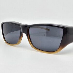 Jonathan Paul Fitovers Ombre JP051 Brown Frame Polarized Silver Lens Sunglasses